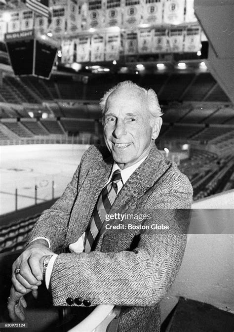 Boston Bruins Former Player And Coach Milt Schmidt Poses For A Photo
