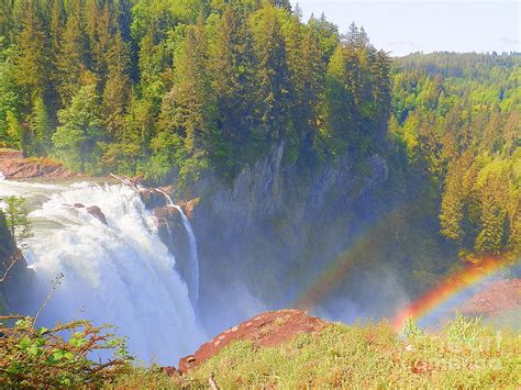 Snoqualmie Falls Rainbow Art Photography Photograph By Art Sandi Fine