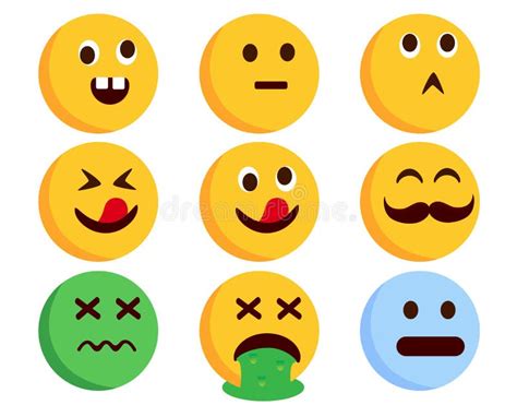 Emoticon Smileys Vector Juego De Caracteres Emoji 3d Smiley Con Grito
