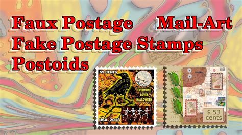 Faux Postage Stamps Mail Art Postoids Fake Postage Stamps Totally Insane Art YouTube
