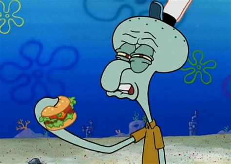 21 Times Squidward And This Krabby Patty Captured The Struggle Of