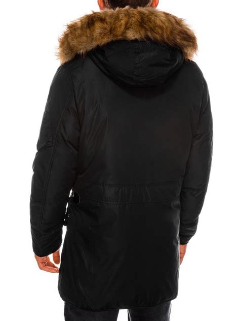 Mens Winter Parka Jacket Black C369 Modone Wholesale Clothing