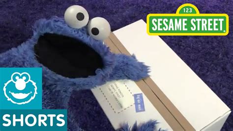 Sesame Street Cookie Monster Unboxing A Package From The Uk Youtube