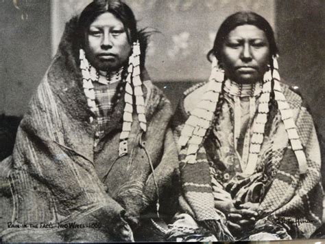 Lakota Women Wearing Ear Decorations Made Of Dentalium Shells Native