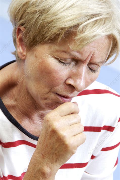 Woman Coughing Stock Image M3150029 Science Photo Library