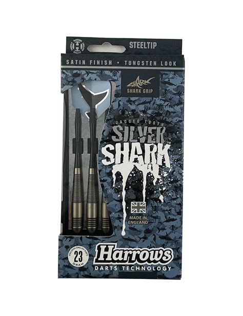Harrows Silver Shark Speedline Hologram Flight Tungsten Look 23g Steel