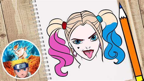 How To Draw Harley Quinn Easy Step By Step Youtube