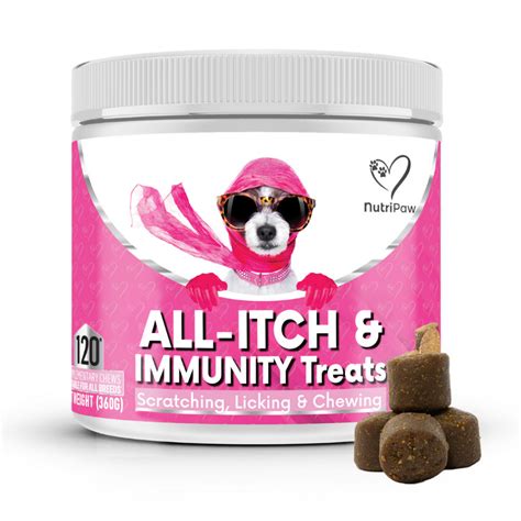 120pc Nutripaw All Itch And Immunity Treats Anti Itching Dog Treats On