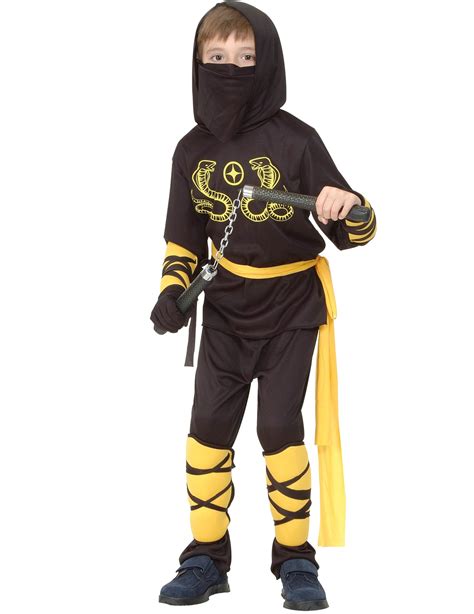 Yellow Ninja Costume For Boys