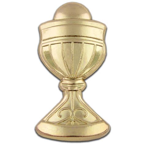 Pinmarts Gold Plated Chalice With Host Religious Lapel Pin Ebay