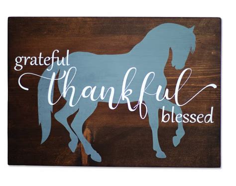 Thankful Grateful Blessed Wall Decor Horseloverz