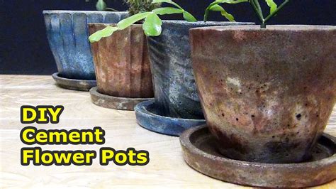 Beautiful Cement Flower Pots How To Make Cement Flower Pots Youtube