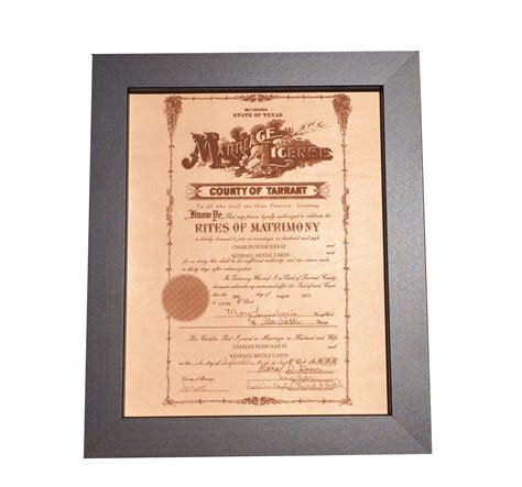 A heart that has the word 'love' to represent your passion to your better half, we truly believe that love should be expressed in any ways you like it! Leather Marriage Certificate Photo Engraving - Leather ...