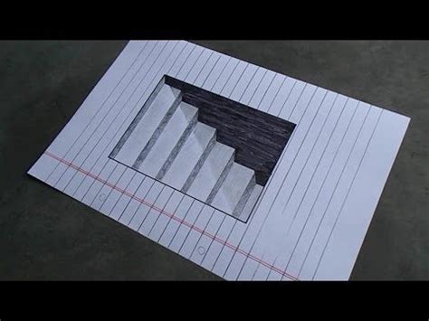 Beautiful drawing in 3d pencil. How to Draw 3D Cellar stairs step by step|Beginners ...