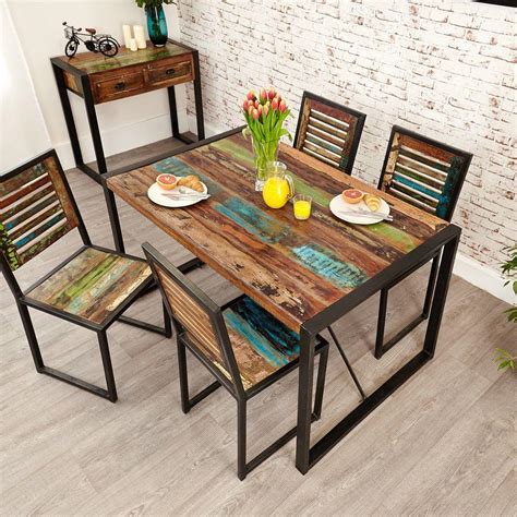 Small Industrial Dining Set Bring The Industrial Trend Into Your