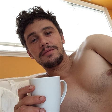 James Franco Relaxed Shirtless With His Morning Coffee After His Celebrity Instagram Pictures