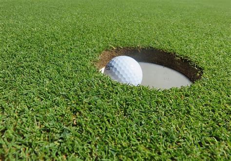 white golf ball hole daytime golf eingelocht ball putting green putt hits pxfuel