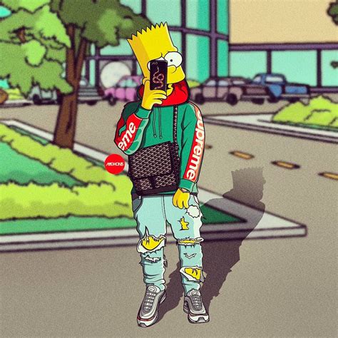 Cool Supreme Bart Simpson Wallpapers Wallpaper Cave