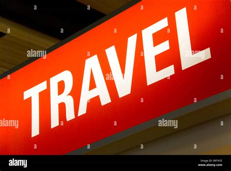 Travel Sign Stock Photo Alamy