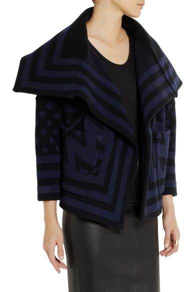 Burberry Striped Wool Blend Jacket Net A Portercom