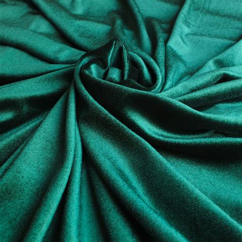 Bottle Green Soft Stretch Velvet Dress Fabric Rich Knitted Velour