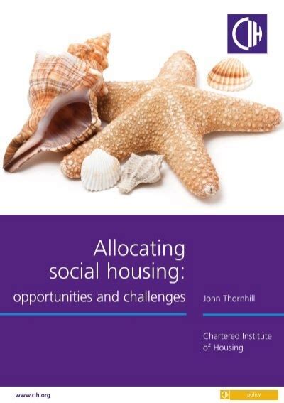 Allocating Social Housing Opportunities And Challenges Chartered