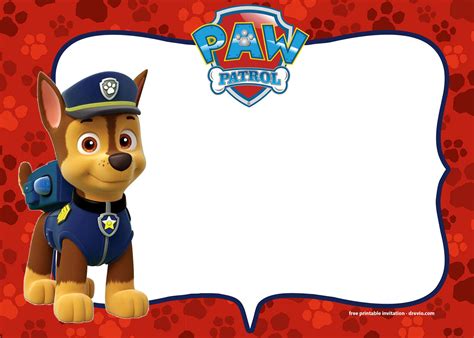 2486x1858 free printable paw patrol coloring pages for kids print out. FREE Printable Paw Patrol Chase Invitation Template ...