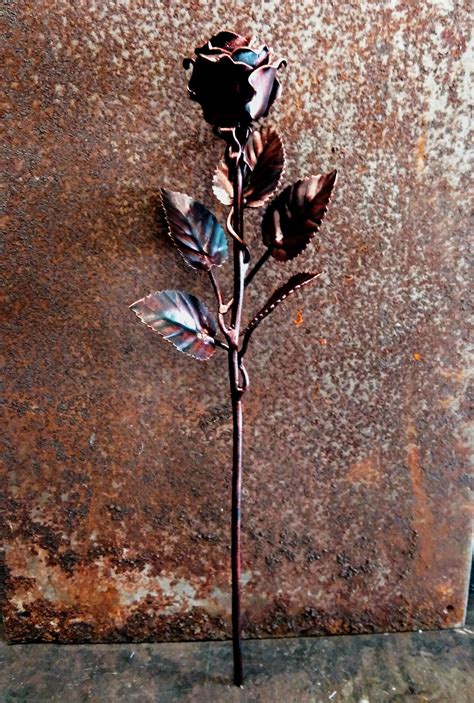 Handmade Metal Rose The Perfect T Every Time Steel Rose Etsy