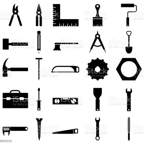 Tools Icon Set Stock Illustration Download Image Now Business