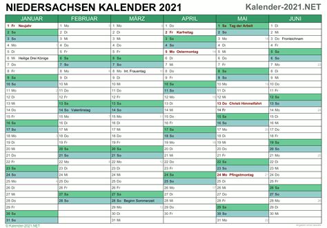 Kalender 2021 zum ausdrucken dreijahreskalender 2019 2020 2021 als. Kalender 2021 Niedersachsen