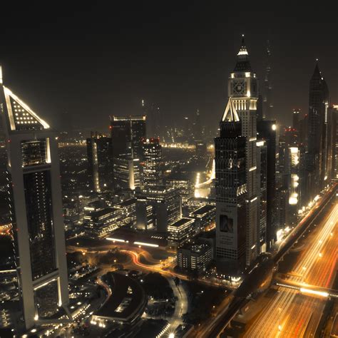 Download Time Lapse United Arab Emirates Skyscraper City Night Building