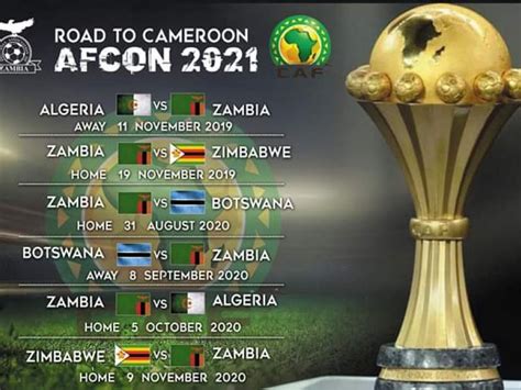 Di match wey dem play for ismailia stadium, ismailia as part of di afcon 2019 inside egypt. AFCON 2021 Qualifiers: Zambia to start the road to ...