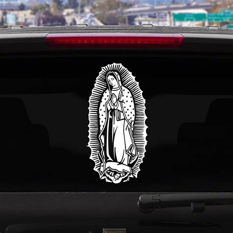 lady of guadalupe decal car window laptop vinyl sticker virgin virgen maria decals emblems