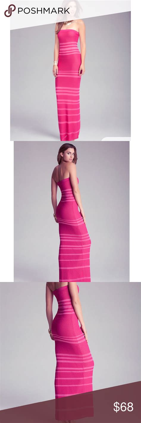 🌺bebe🌺 Pink Sheer Opaque Strapless Maxi Dress🌺 Dresses Bebe Dresses
