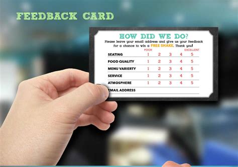 restaurant review card templates designs