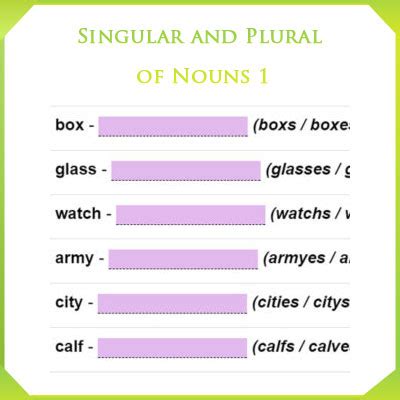 Singular and Plural of Nouns 1 | Year 1 English | 1st Grade Grammar