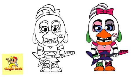 How To Draw Glamrock Chica Five Nights At Freddys Security Breach