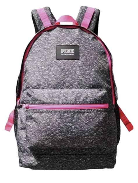 New Victorias Secret Pink Backpacktravel Bag Blue Green Chevron 44