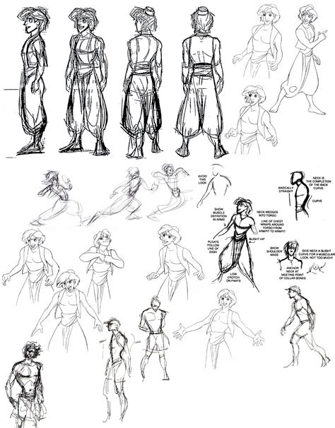 Disney Aladdin Body Disney Concept Art Character Design Sketches