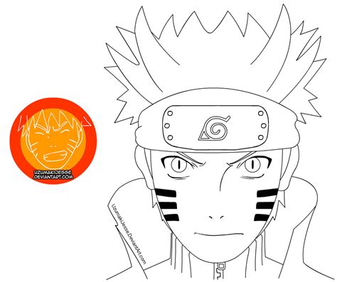 Bijuu Mode Naruto Lineart High Res By Uzumakijesse On Deviantart