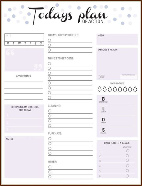 Free Printable Daily Self Journal Template For Adults
