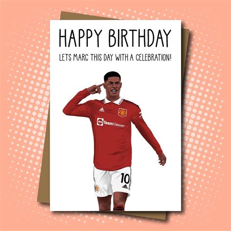 Marcus Rashford Inspired Birthday Card For Man United Fans Ebay In