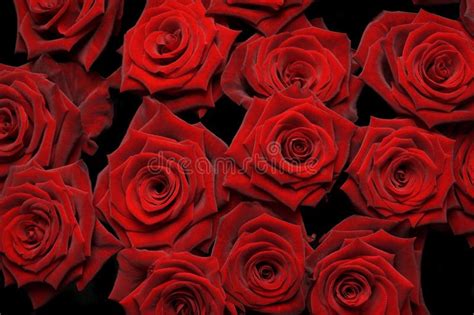 Bunch Of Red Roses Stock Photo Image Of Dark Celebration 12663980