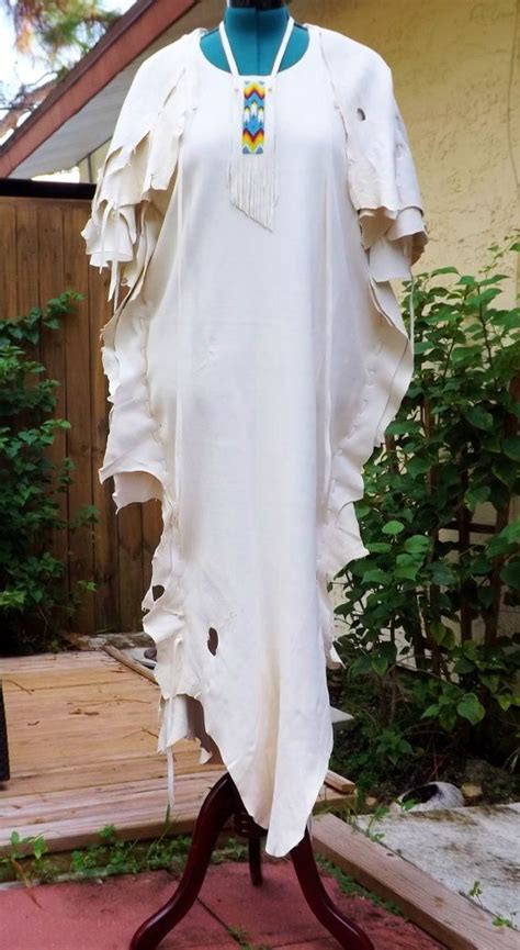 Sign in / register or sigin in Deerskin Leather Wedding Dress- Native American White ...