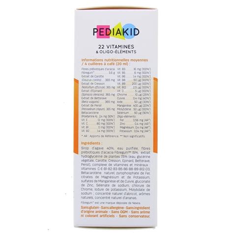Pediakid 22 Vitamines Oligoéléments 125ml Forme Vitalité Pharmacie