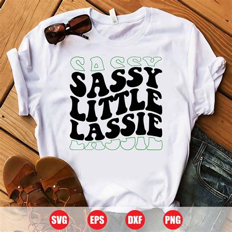 Sassy Little Lassie Svg Sassy Lassie Svg Cute Girls St Patricks Day Sassy Girl Shirt Svg