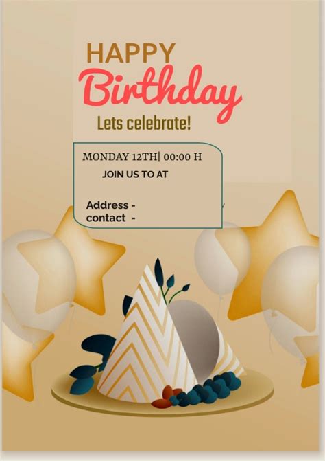 Copy Of Birthday Party Celebrate Postermywall