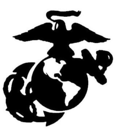This is a scan of the ega currently in use by marines with their service and dress blue uniforms. 3 USMC Marines Eagle Globe and Anchor Decal Black