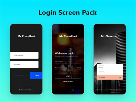 Login Screen Pack Search By Muzli