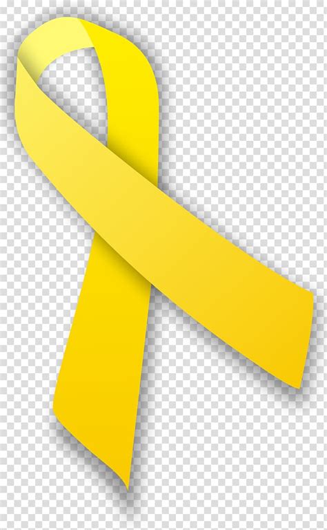 United States Yellow Ribbon Awareness Ribbon Cancer Symbol Transparent